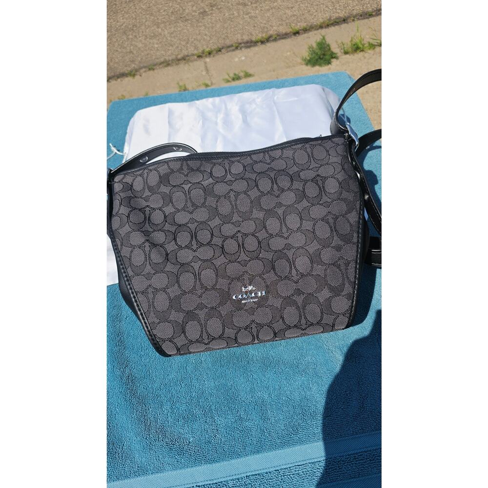 Coach Signature Small Black Smoke Duffelette purse- Brand new with tags - Picture 3 of 5